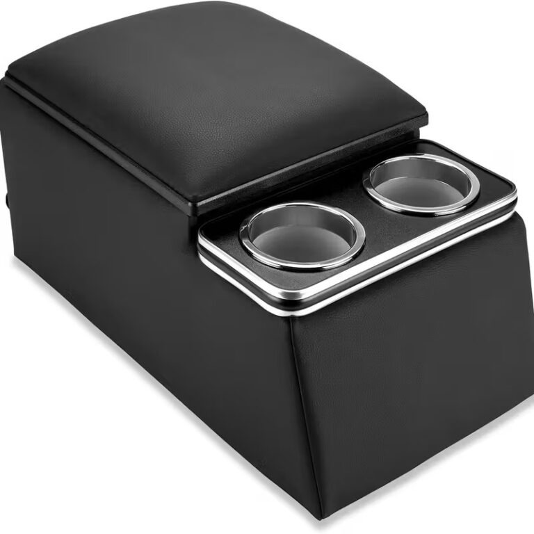 Car Black Center Console with Cup Holders